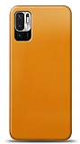 Dafoni Xiaomi Redmi Note 10 5G Metalik Parlak Görünümlü Sarı Telefon Kaplama