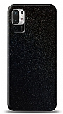 Dafoni Xiaomi Redmi Note 10 5G Siyah Parlak Simli Telefon Kaplama