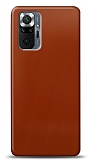 Dafoni Xiaomi Redmi Note 10 Pro Metalik Parlak Görünümlü Kırmızı Telefon Kaplama