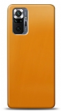 Dafoni Xiaomi Redmi Note 10 Pro Metalik Parlak Görünümlü Sarı Telefon Kaplama