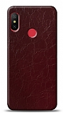 Dafoni Xiaomi Redmi Note 6 Pro Bordo Electro Deri Grnml Telefon Kaplama