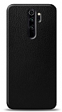 Dafoni Xiaomi Redmi Note 8 Pro Siyah Deri Görünümlü Telefon Kaplama
