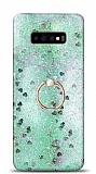 Eiroo Bright Samsung Galaxy S10 Sulu Simli Yeşil Silikon Kılıf
