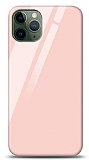 Eiroo iPhone 11 Pro Silikon Kenarlı Pembe Cam Kılıf