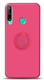 Eiroo Ring Color Huawei P40 Lite E Yzk Tutuculu Pembe Silikon Klf