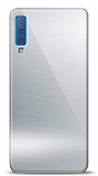 Eiroo Samsung Galaxy A7 2018 Silikon Kenarl Aynal Silver Klf