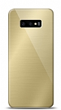 Eiroo Samsung Galaxy S10e Silikon Kenarl Aynal Gold Klf