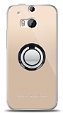HTC One M8 Siyah Tutuculu Şeffaf Kılıf