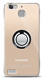 Huawei GR3 Siyah Tutuculu Şeffaf Kılıf