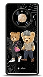 Dafoni Art Huawei Mate 40 Pro Compatible Couple Teddy Kılıf