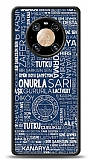 Dafoni Glossy Huawei Mate 40 Pro Lisanslı Fenerbahçe Mavi Tipografi Kılıf