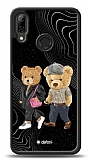 Dafoni Art Huawei P20 Lite Compatible Couple Teddy Kılıf