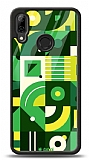 Dafoni Glossy Huawei P20 Lite Green Geometric Pattern Kılıf