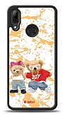 Dafoni Art Huawei P20 Lite Style Couple Teddy Kılıf