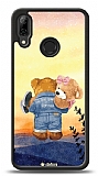 Dafoni Art Huawei P20 Lite Sunset Teddy Bears Kılıf