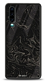 Dafoni Glossy Huawei P30 Black Marble Pattern Kılıf