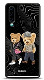 Dafoni Art Huawei P30 Compatible Couple Teddy Kılıf