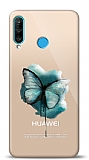 Huawei P30 Lite Kelebek Kabartmalı Parlak Kılıf
