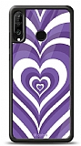 Dafoni Glossy Huawei P30 Lite Purple Hearts Kılıf
