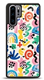 Dafoni Glossy Huawei P30 Pro Colorful Pattern Kılıf