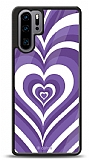 Dafoni Glossy Huawei P30 Pro Purple Hearts Kılıf