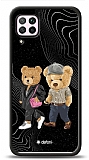 Dafoni Art Huawei P40 Lite Compatible Couple Teddy Kılıf
