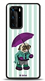 Dafoni Art Huawei P40 Pro Pug in the Rain Klf