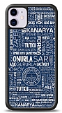 Dafoni Glossy iPhone 11 Lisanslı Fenerbahçe Mavi Tipografi Kılıf