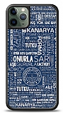 Dafoni Glossy iPhone 11 Pro Max Lisanslı Fenerbahçe Mavi Tipografi Kılıf