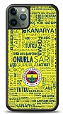 Dafoni Glossy iPhone 11 Pro Max Lisanslı Fenerbahçe Sarı-Lacivert Tipografi Kılıf