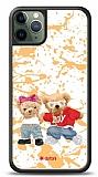 Dafoni Art iPhone 11 Pro Max Style Couple Teddy Kılıf