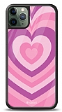 Dafoni Glossy iPhone 11 Pro Pink Hearts Kılıf