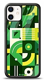 Dafoni Glossy iPhone 12 / iPhone 12 Pro 6.1 inç Green Geometric Pattern Kılıf