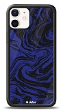 Dafoni Glossy iPhone 12 / iPhone 12 Pro 6.1 inç Navy Blue Marble Kılıf