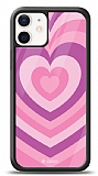Dafoni Glossy iPhone 12 / iPhone 12 Pro 6.1 inç Pink Hearts Kılıf