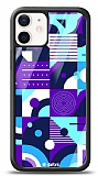 Dafoni Glossy iPhone 12 / iPhone 12 Pro 6.1 inç Purple Geometric Pattern Kılıf