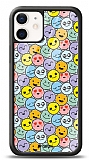 Dafoni Glossy iPhone 12 / iPhone 12 Pro 6.1 inç Renkli Emojiler Kılıf