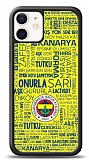 Dafoni Glossy iPhone 12 Mini 5.4 inç Lisanslı Fenerbahçe Sarı-Lacivert Tipografi Kılıf