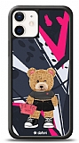 Dafoni Art iPhone 12 Mini 5.4 inç Rock And Roll Teddy Bear Kılıf