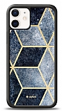 Dafoni Glossy iPhone 12 Mini 5.4 inç Simli Mavi Prizma Kılıf