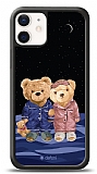 Dafoni Art iPhone 12 Mini 5.4 inç Under The Stars Teddy Bears Kılıf