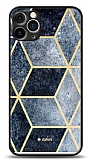 Dafoni Glossy iPhone 12 Pro 6.1 inç Simli Mavi Prizma Kılıf