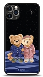 Dafoni Art iPhone 12 Pro 6.1 inç Under The Stars Teddy Bears Kılıf
