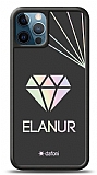 Dafoni Hologram iPhone 12 Pro Max 6.7 inç Kişiye Özel isimli Diamond Kılıf