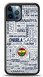 Dafoni Glossy iPhone 12 Pro Max 6.7 inç Lisanslı Fenerbahçe Beyaz Tipografi Kılıf