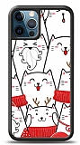 Dafoni Art iPhone 12 Pro Max 6.7 inç New Year Cats Kılıf
