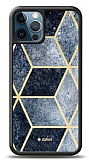 Dafoni Glossy iPhone 12 Pro Max 6.7 inç Simli Mavi Prizma Kılıf