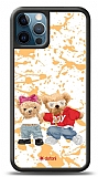 Dafoni Art iPhone 12 Pro Max 6.7 inç Style Couple Teddy Kılıf