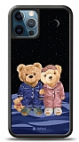 Dafoni Art iPhone 12 Pro Max 6.7 inç Under The Stars Teddy Bears Kılıf