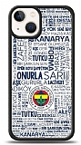 Dafoni Glossy iPhone 13 Lisanslı Fenerbahçe Beyaz Tipografi Kılıf